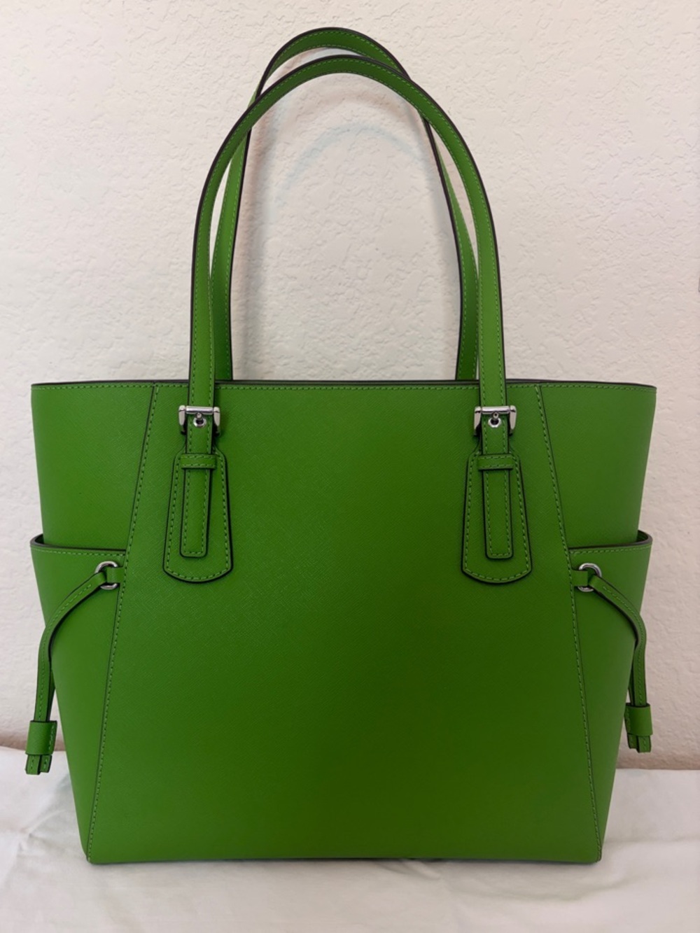 Michael Kors Green Saffiano Leather Tote - Picture 2 of 5
